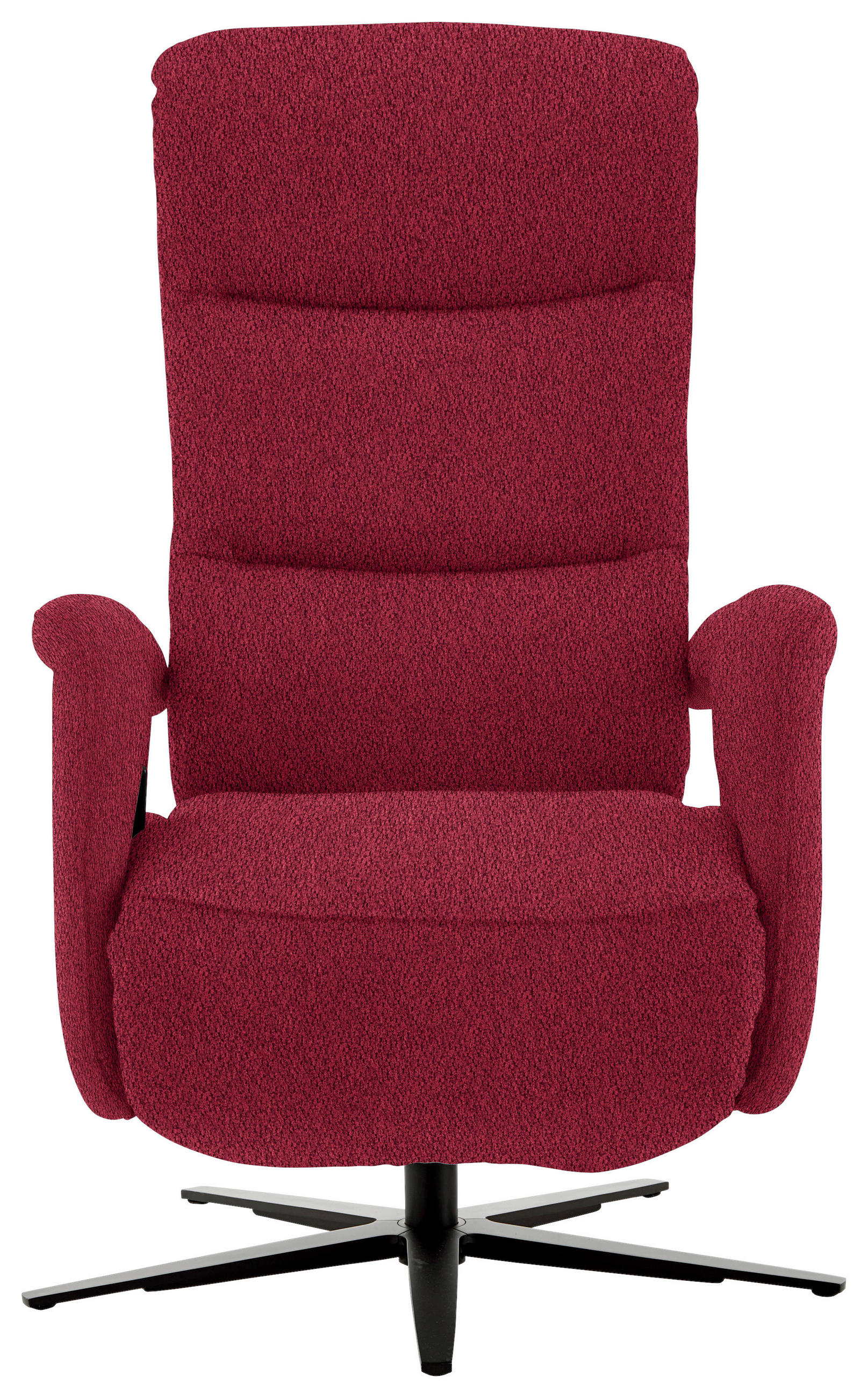 RELAXSESSEL in Textil Rot  - Rot/Schwarz, Design, Textil/Metall (71/112/83cm) - Beldomo Style
