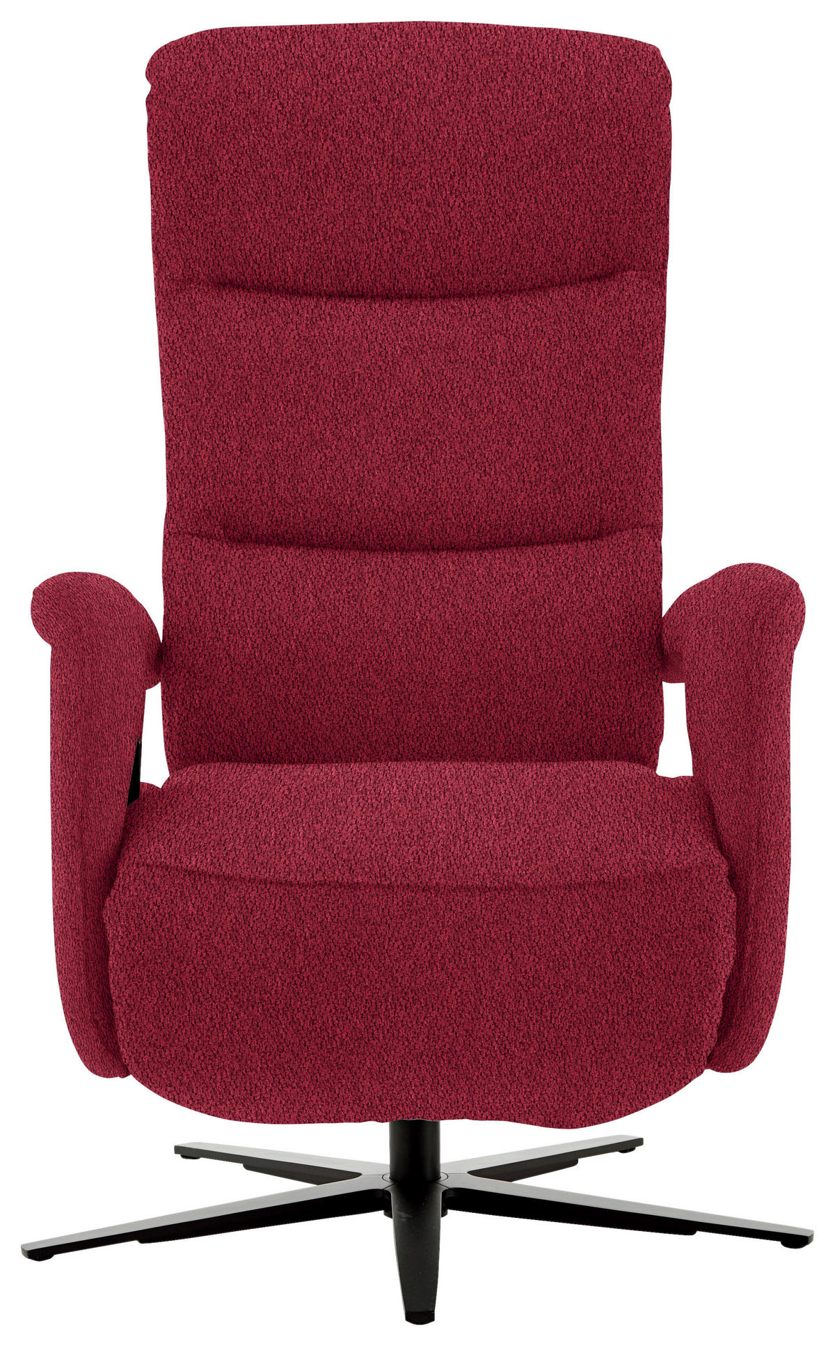 RELAXSESSEL in Textil Rot  - Rot/Schwarz, Design, Textil/Metall (71/112/83cm) - Beldomo Style