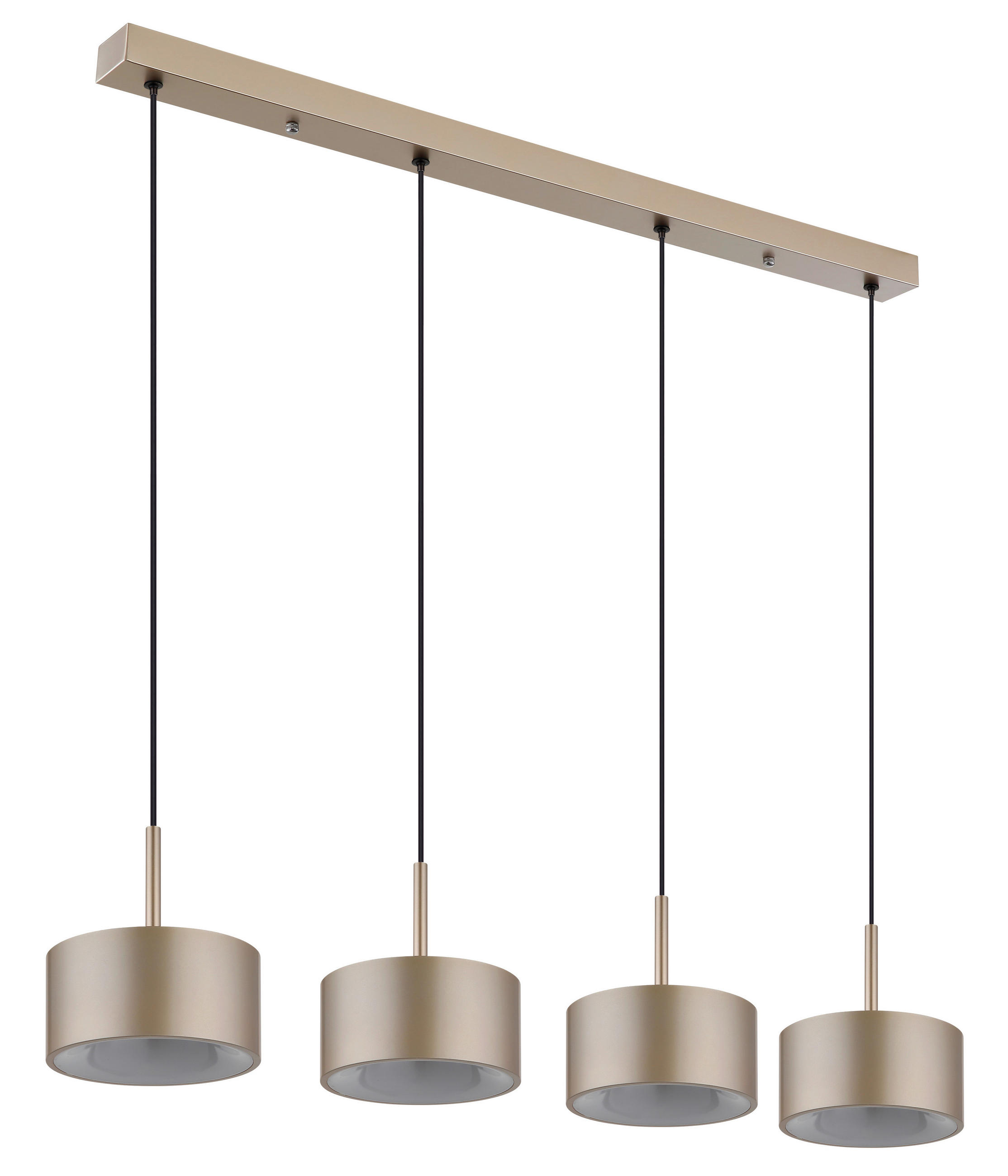 LED-HÄNGELEUCHTE RAYMOND 86/15/150 cm  - Champagner/Transparent, Design, Kunststoff/Metall (86/15/150cm) - Globo