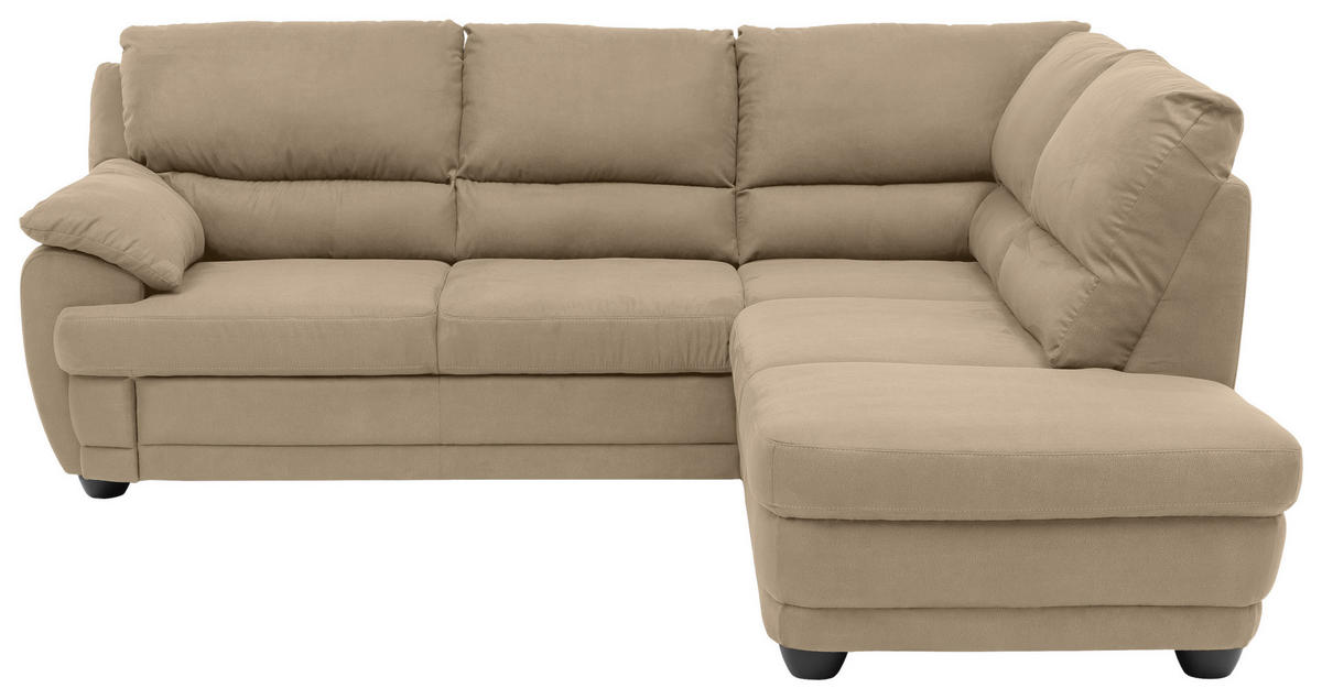 ECKSOFA in Chenille Sandfarben  245/225 cm  - Sandfarben, Design, Kunststoff/Textil (245/225cm) - Livetastic