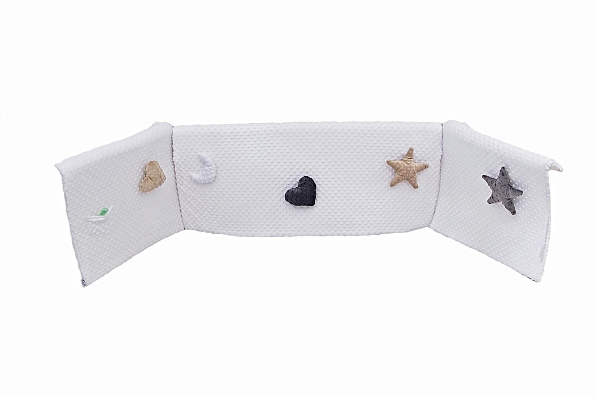 TEKSTILNA OGRADICA ZA KREVETAC   - bela, Osnovno, tekstil (60/120/60cm)