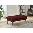 ECKSOFA in Echtleder Rot  310/180 cm  - Rot/Schwarz, Design, Leder/Metall (310/180cm) - Dieter Knoll