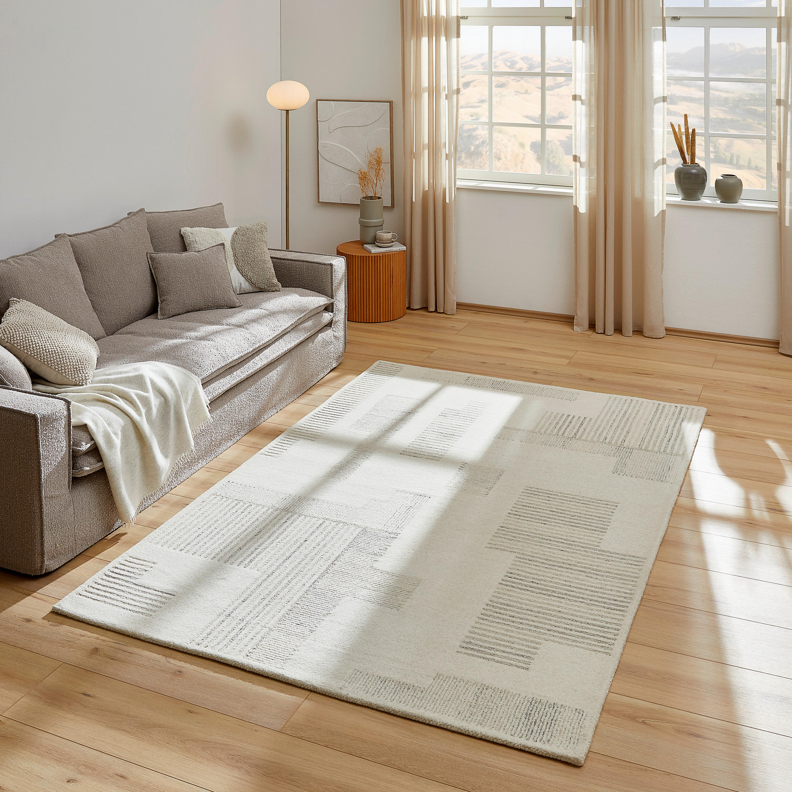 WOLLTEPPICH 160/230 cm Weiß  - Weiß, LIFESTYLE, Textil (160/230cm) - Cazaris
