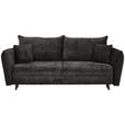 SCHLAFSOFA in Chenille Anthrazit  - Anthrazit/Schwarz, KONVENTIONELL, Holz/Textil (238/99/108cm) - Carryhome