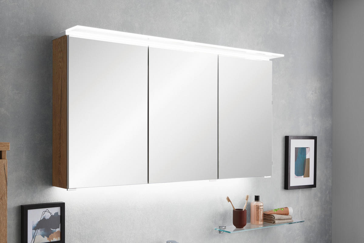 Dulap Cu Oglindă 120/66/15 cm  - Modern, sticlă/material pe bază de lemn (120/66/15cm) - Dieter Knoll