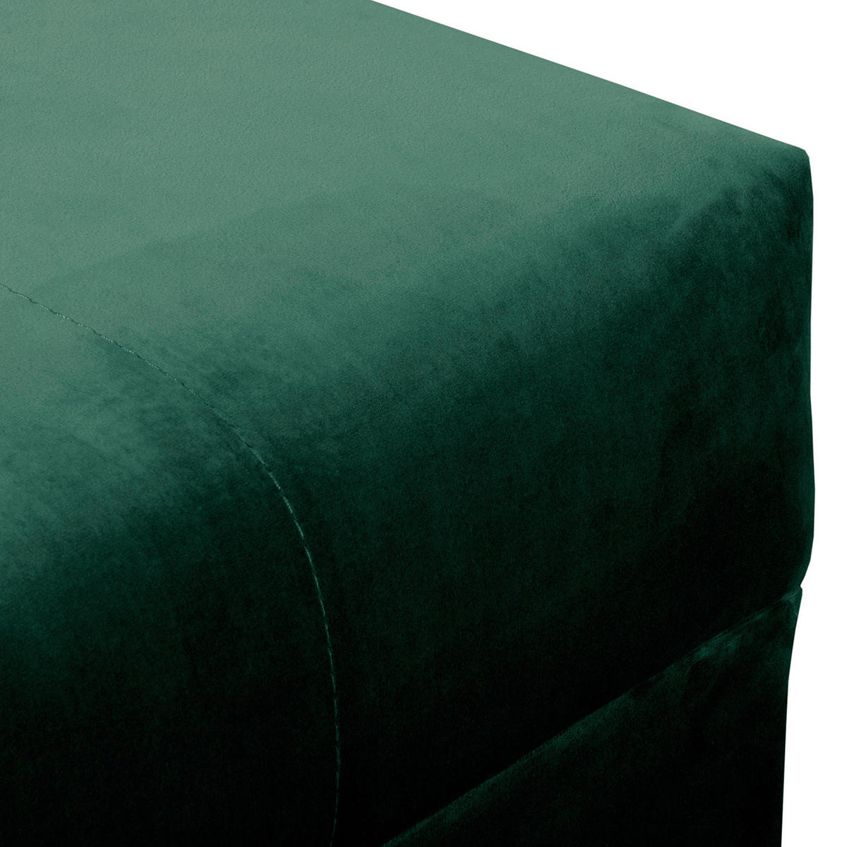 ECKSOFA inkl. Hocker Ariella in Samt Grün  231/161 cm  - Naturfarben/Grün, Design, Holz/Textil (231/161cm) - Livetastic