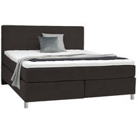 BOXSPRINGBETT 180/200 cm  in Dunkelbraun  - Chromfarben/Dunkelbraun, Konventionell, Kunststoff/Textil (180/200cm) - Voleo