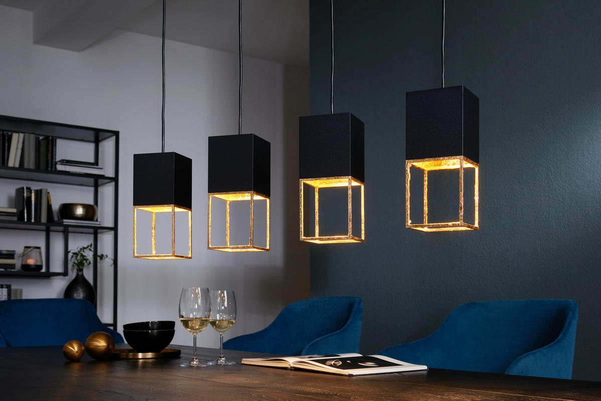 VISEČA LED-SVETILKA  Montebaldo 4,5 W//3000 K/220-240 V/ - zlate barve/črna, Trendi, kovina (85/10/110cm)