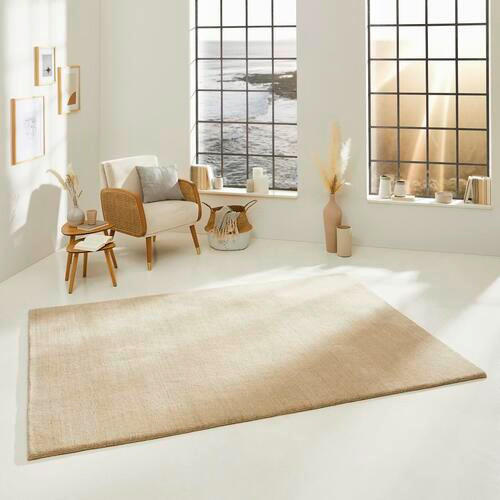 Wollteppich 80/150 cm Sandfarben  - Sandfarben, Natur, Textil (80/150cm) - Linea Natura