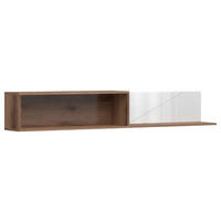 WANDBOARD Holzwerkstoff Eichefarben, Weiß Hochglanz  - Eichefarben/Weiß Hochglanz, Design, Holzwerkstoff (156/25/22cm)