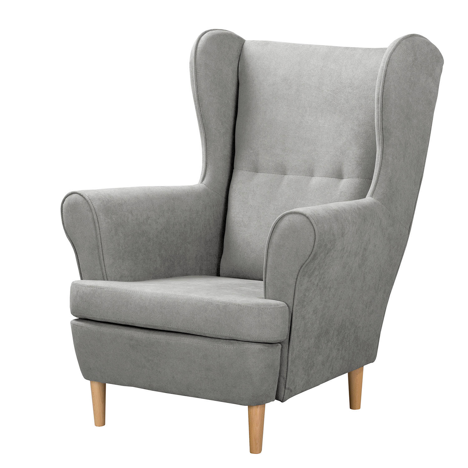 P & B Ohrensessel Scandi Grau 87x105x90 cm