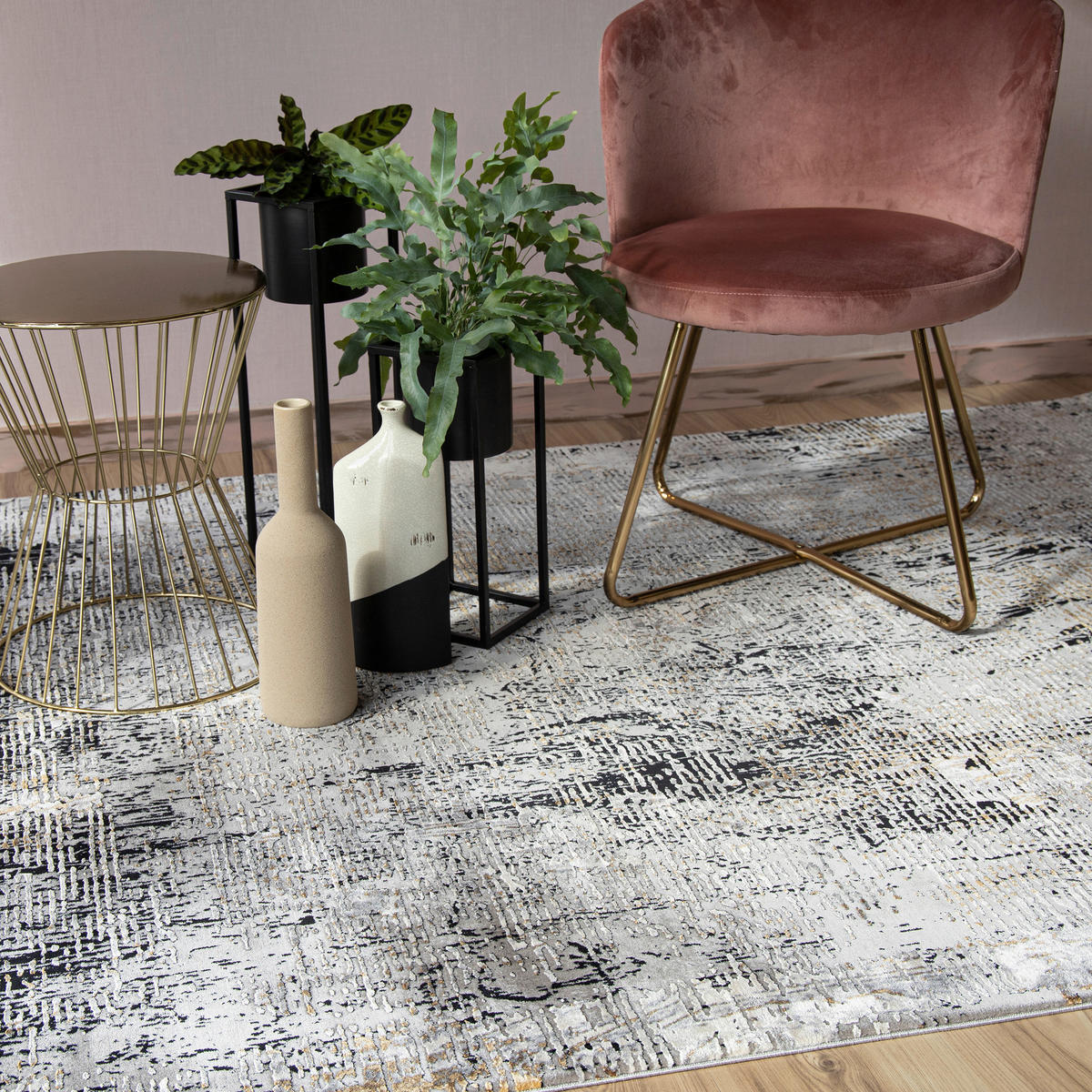 WEBTEPPICH 120/170 cm My Jewel of Obsession  - Grau, Konventionell, Textil (120/170cm)