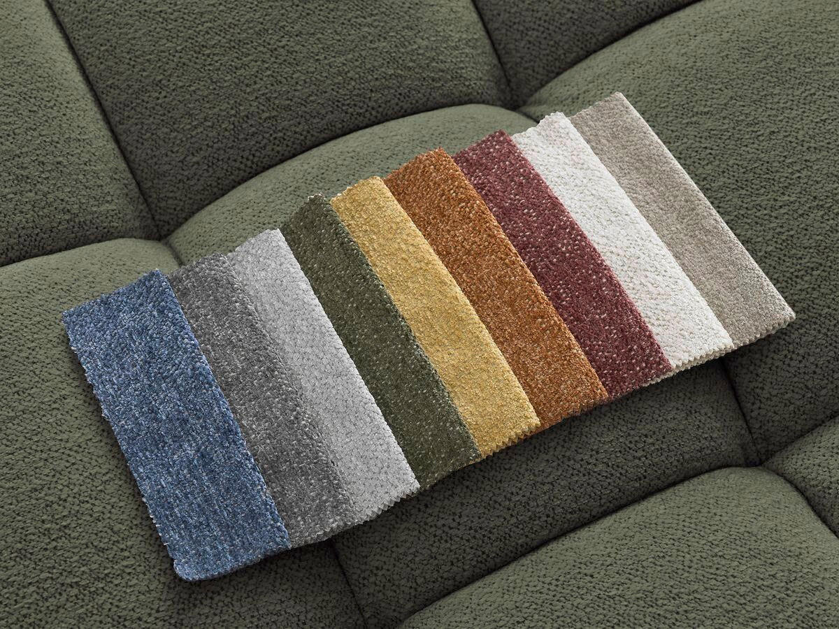 ECKSOFA Ottomane links  EVEREST Grün Flachgewebe  - Schwarz/Grün, MODERN, Kunststoff/Textil (210/352cm)