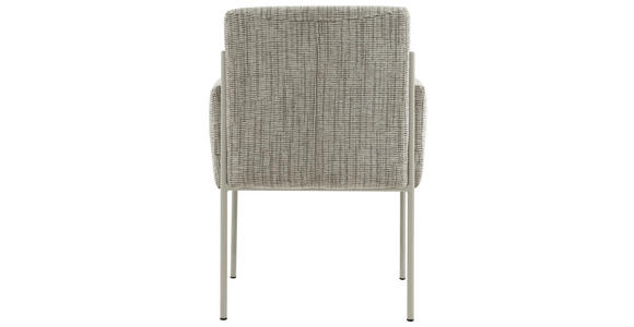 ARMLEHNSTUHL in Eisen Webstoff - Taupe, Design, Textil/Metall (62/86/63cm) - Novel