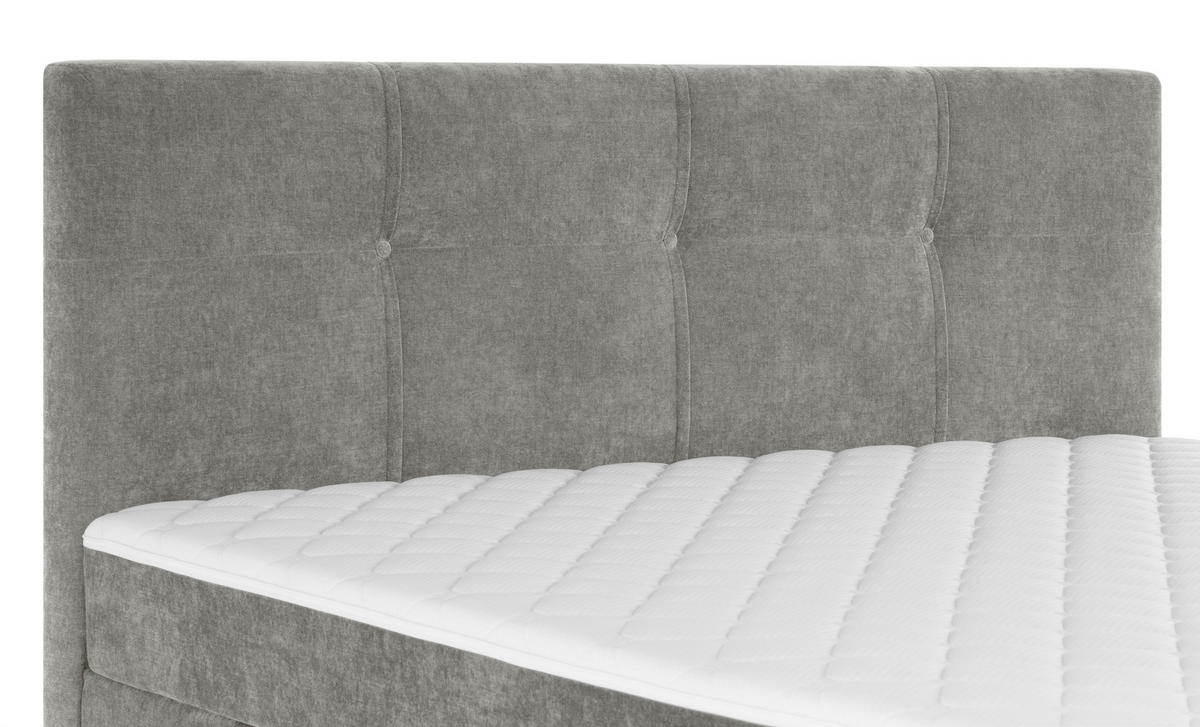 BOXBETT 120/200 cm  in Grau  - Schwarz/Grau, KONVENTIONELL, Holz/Textil (120/200cm) - Welnova