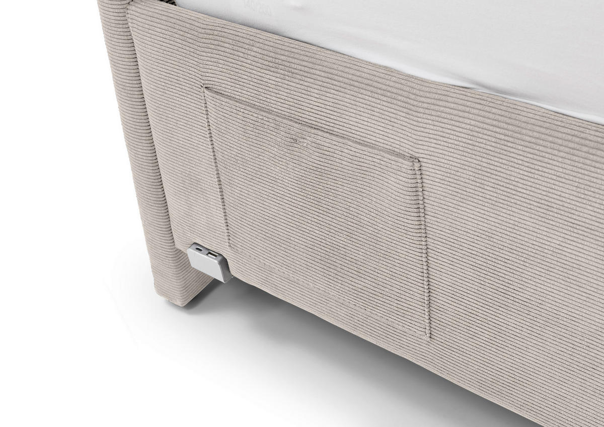 POLSTERBETT 140/200 cm  in Beige  - Eichefarben/Beige, Konventionell, Holz/Textil (140/200cm) - Stylife