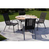 GARTENSESSEL-SET Eisen Anthrazit, Schwarz  - Anthrazit/Schwarz, MODERN, Textil/Metall (54/94/73cm) - Ambia Garden