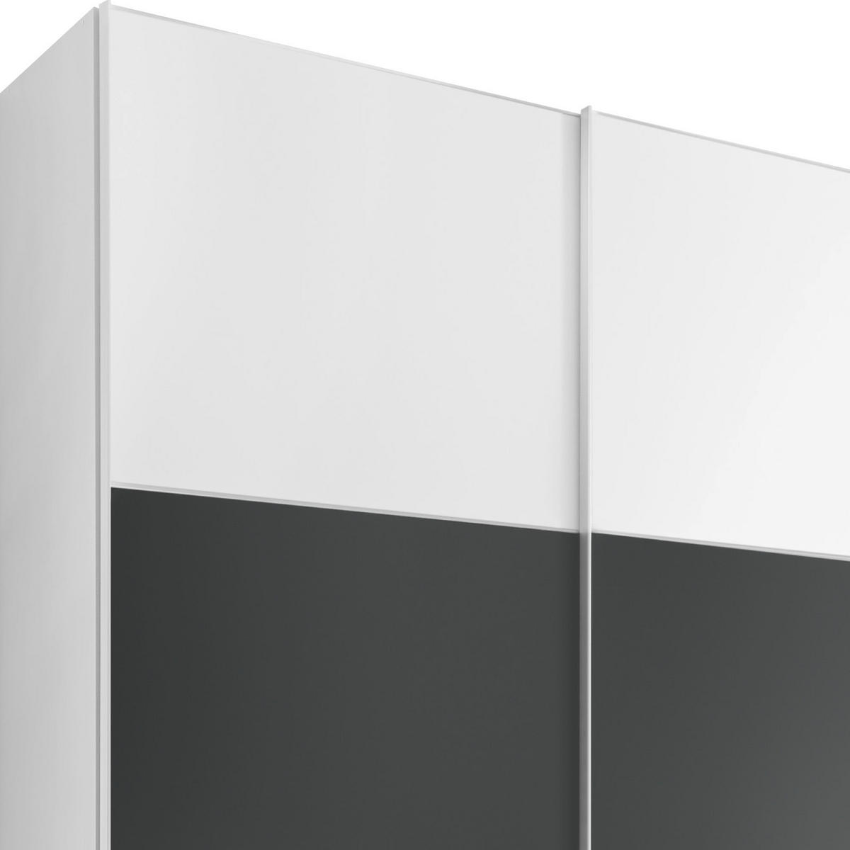 SCHWEBETÜRENSCHRANK in Anthrazit, Weiss  - Weiss/Anthrazit, Design (298/222/68cm) - MID.YOU
