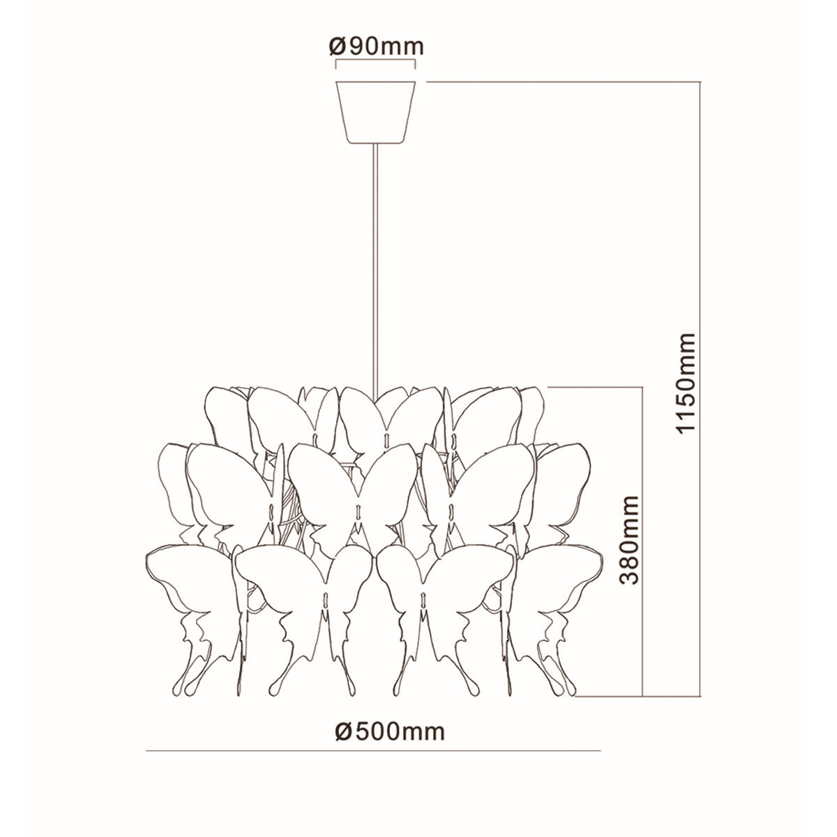 DĚTSKÉ ZÁVĚSNÉ SVÍTIDLO, 50/115 cm  - pink, Trend, plast (50/115cm)