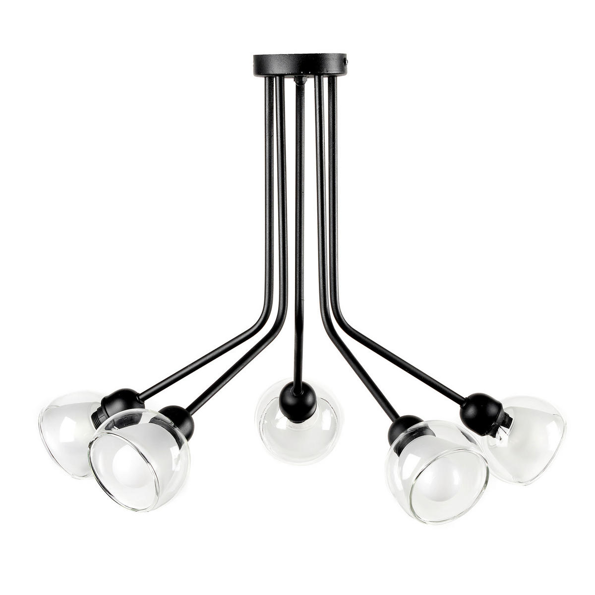 DECKENLEUCHTE 55/45 cm   - Schwarz, Basics, Metall (55/45cm)