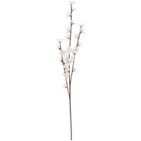 DEKOZWEIG - Creme/Braun, LIFESTYLE, Kunststoff/Textil (79cm)