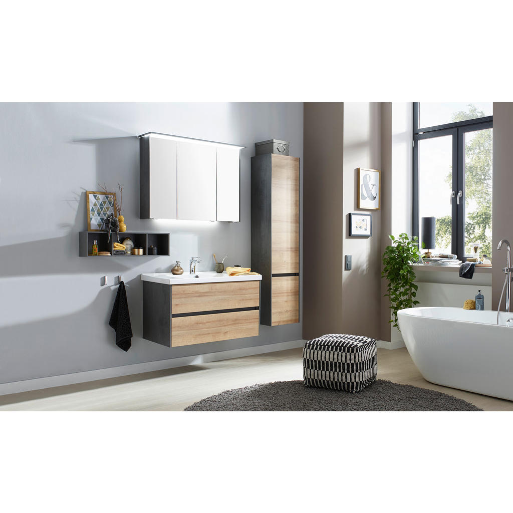 Thumbnail - Dieter Knoll Hochschrank, Eiche, Glas, 4 Fächer, 37x168x33 cm, Made in Germany, Zusatzausstattung erhältlich, hängend, T...