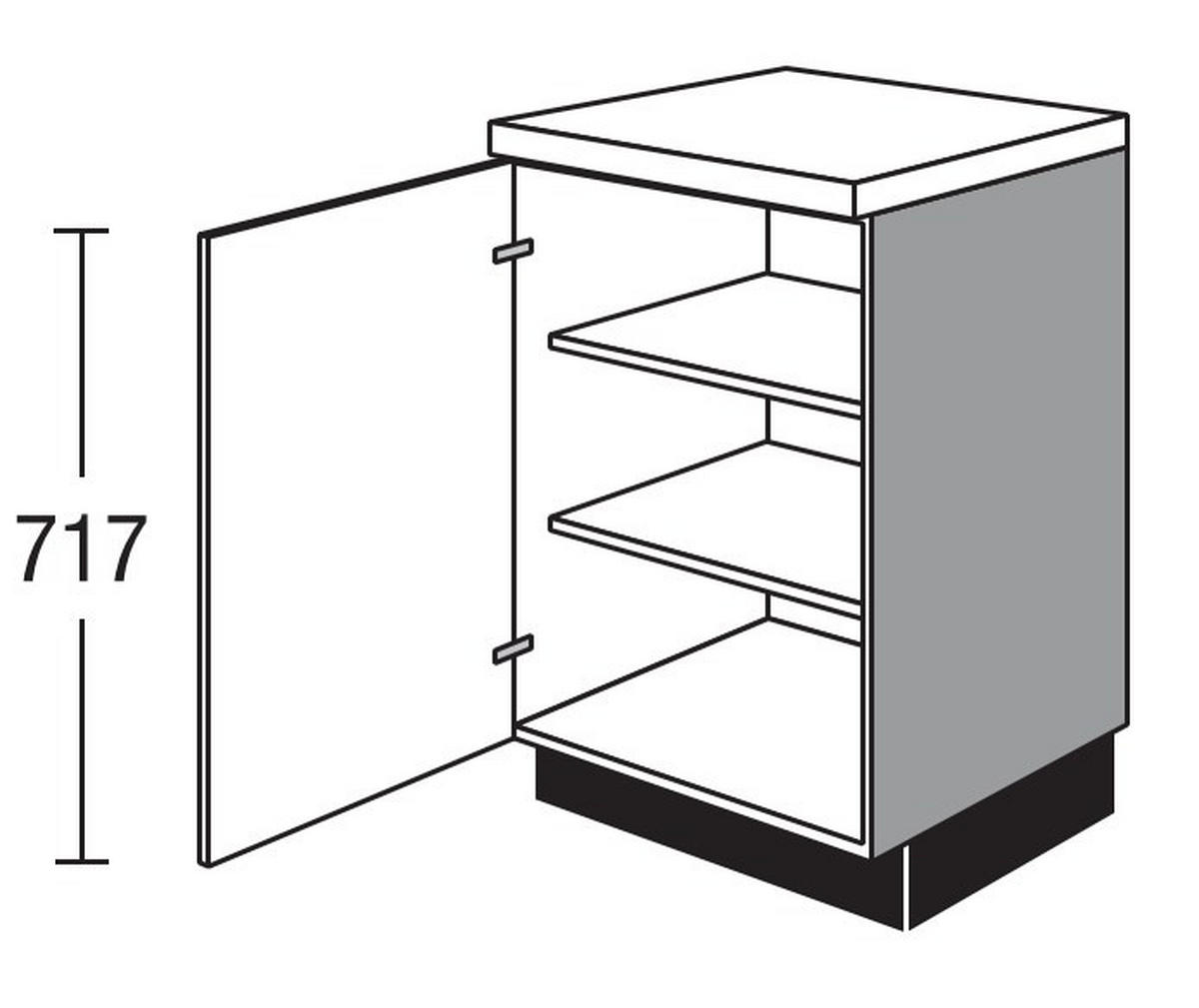 KÜCHENUNTERSCHRANK 60/87,8/57,6 cm  in Weiß  - Edelstahlfarben/Weiß, Basics, Holzwerkstoff/Metall (60/87,8/57,6cm) - Impuls