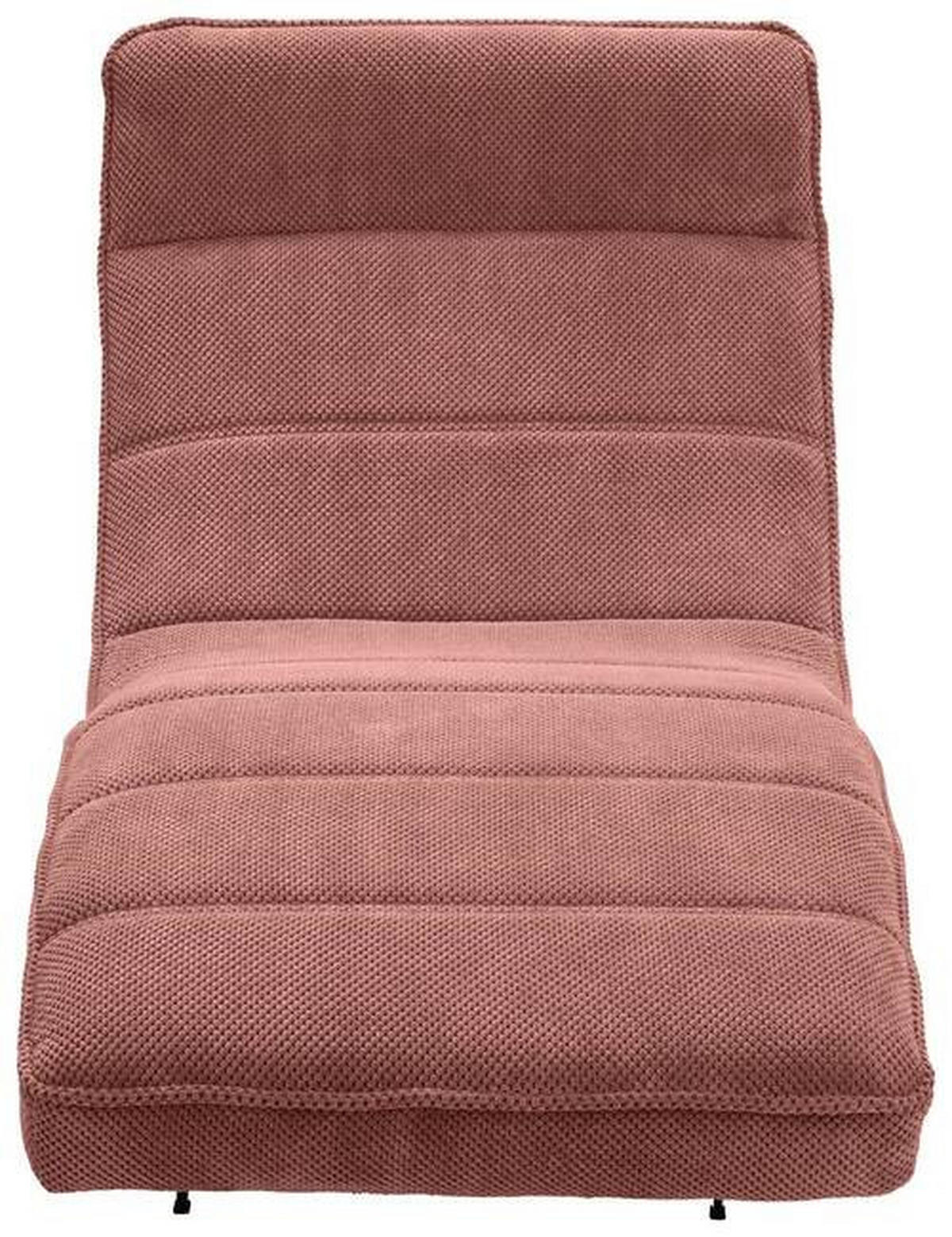 RELAXLIEGE in Webstoff Altrosa  - Schwarz/Altrosa, Design, Textil/Metall (78/83/168cm) - Welnova