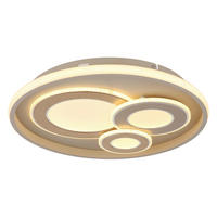 LED-DECKENLEUCHTE Jena 42/6,5 cm  - Sandfarben/Champagner, Design, Kunststoff/Metall (42/6,5cm) - Globo