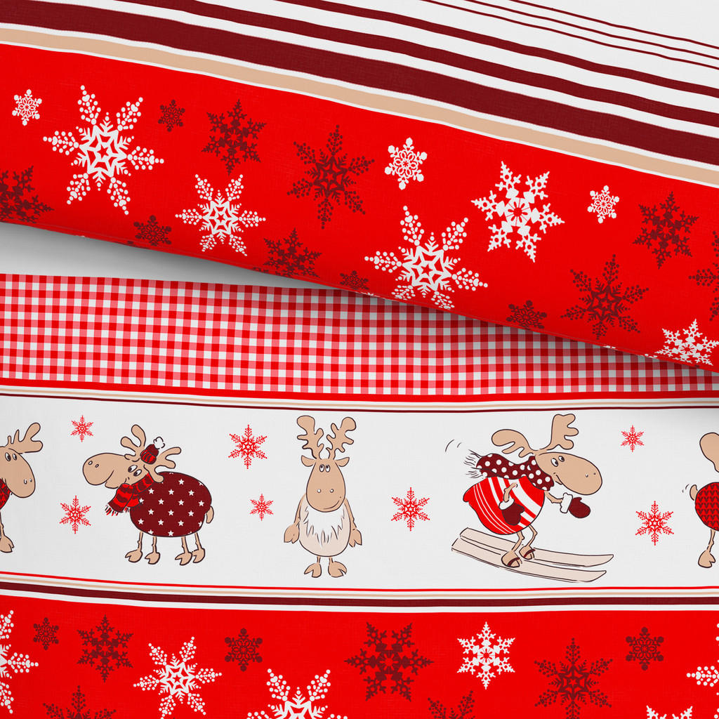 Thumbnail - Esposa Bettwäsche, Rot, Weiß, Textil, Weihnachten, 135x200 cm, Textiles Vertrauen - Oeko-Tex®, atmungsaktiv, schadstoffg...