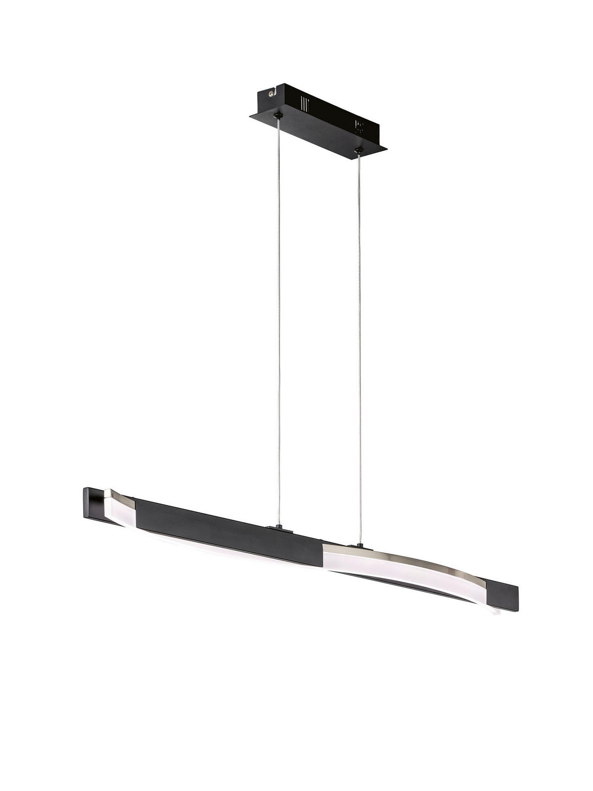 LED-HÄNGELEUCHTE Bridge 7,00/95,00/160 cm  - Schwarz, Trend, Metall (7,00/95,00/160cm) - Fischer & Honsel