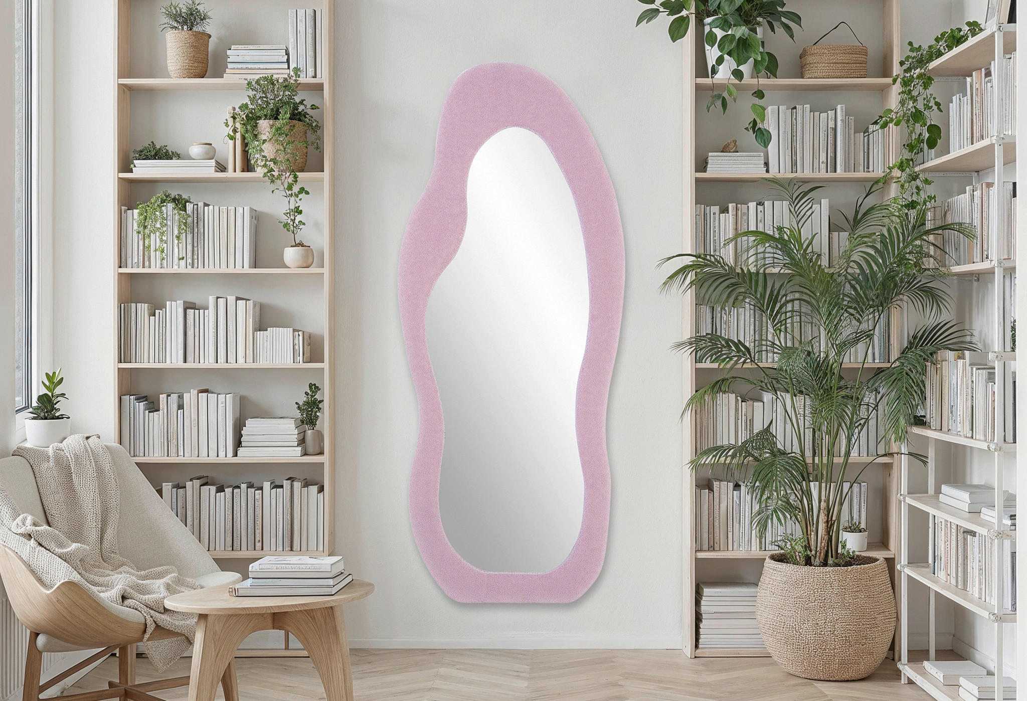 WANDSPIEGEL 72/170/3,5 cm    in Freiform  - Mauve, Design, Glas/Holzwerkstoff (72/170/3,5cm) - MID.YOU