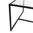 COUCHTISCH in Metall, Glas 100/60/36 cm  - Schwarz, Design, Glas/Metall (100/60/36cm) - Novel