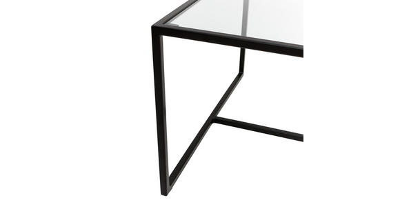 COUCHTISCH in Metall, Glas 100/60/36 cm  - Schwarz, Design, Glas/Metall (100/60/36cm) - Novel