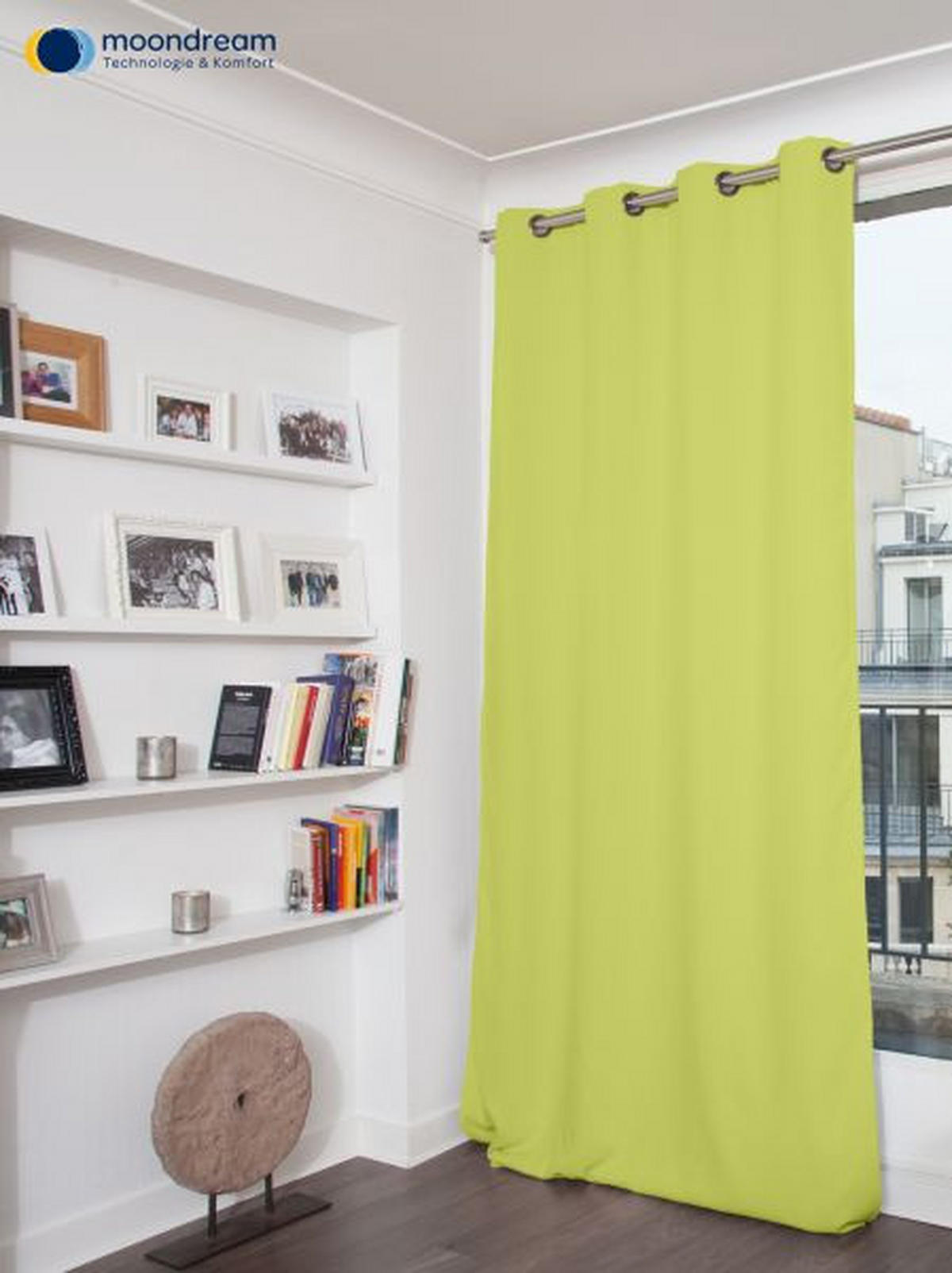 WÄRMESCHUTZVORHANG Verdunkelung 145/260 cm   - Hellgrün, Design, Textil (145/260cm)