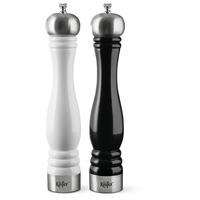 SÓ- ÉS BORSŐRLŐ - magasfényű fekete/magasfényű fehér, Basics, fa/fém (6/33cm) - Käfer