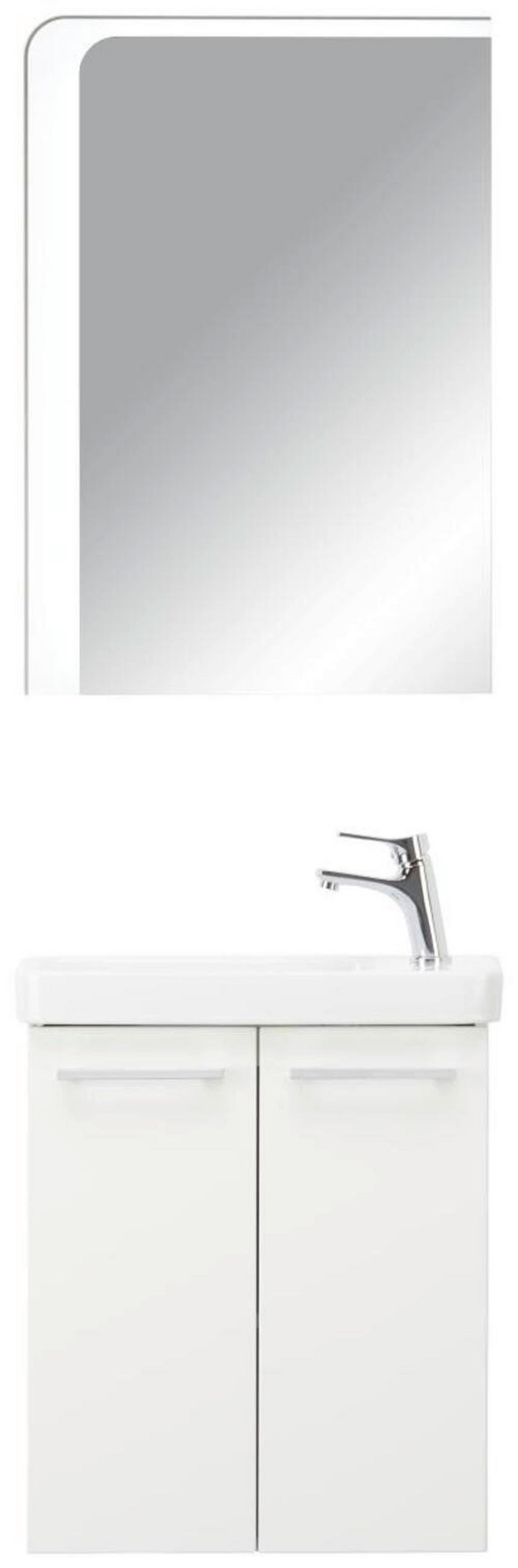 BADEZIMMER  in 55,5 cm  - Weiß, MODERN, Glas/Keramik (55,5cm) - Voleo