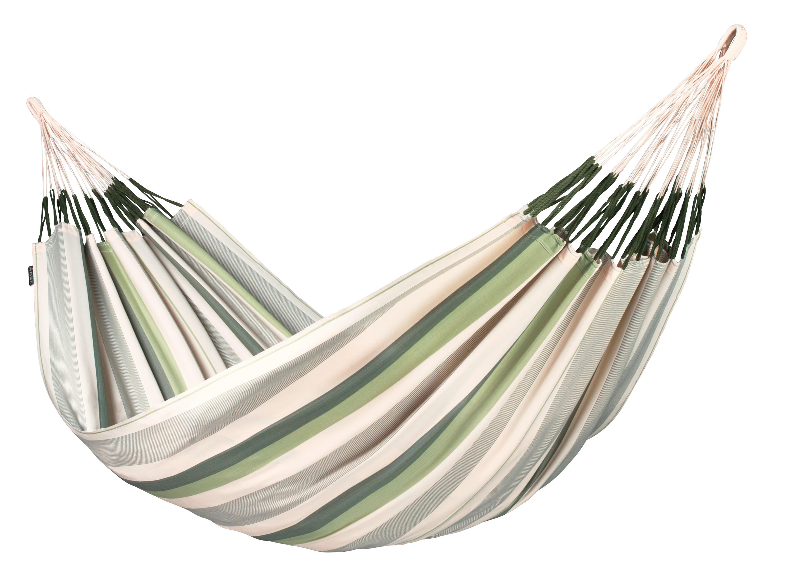 HÄNGEMATTE kingsize outdoor  - Weiß/Hellgrün, KONVENTIONELL, Textil (180/400cm) - La Siesta
