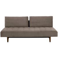 SCHLAFSOFA Mikrofaser Beige  - Beige/Braun, Design, Holz/Textil (200/83/105cm) - MID.YOU