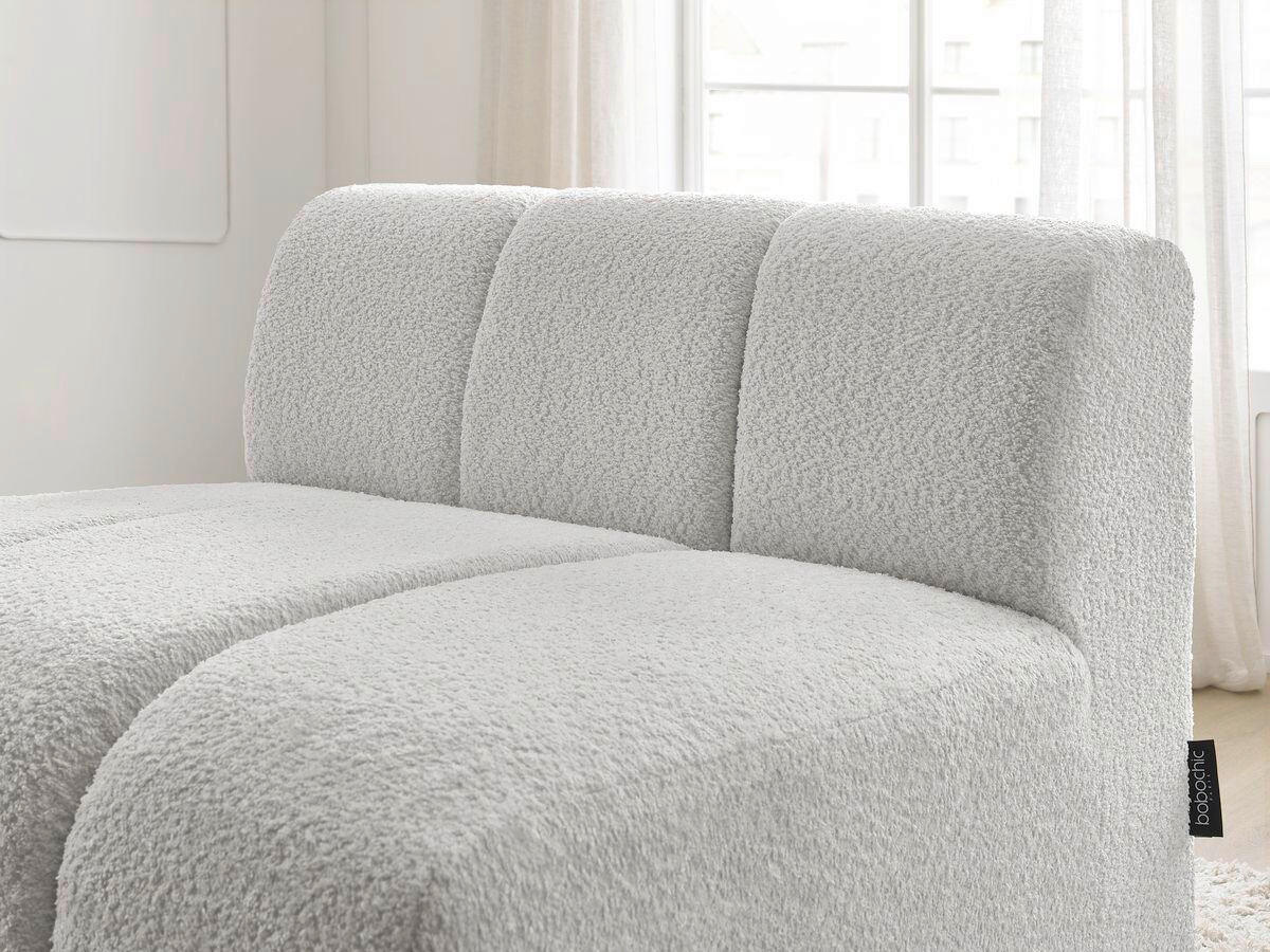 SOFAELEMENT ANNECY Bouclé Hellgrau  - Hellgrau/Schwarz, MODERN, Kunststoff/Textil (91/72/91cm)