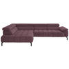 ECKSOFA in Chenille Beere  - Beere/Schwarz, Design, Textil/Metall (222/323cm) - Beldomo Style