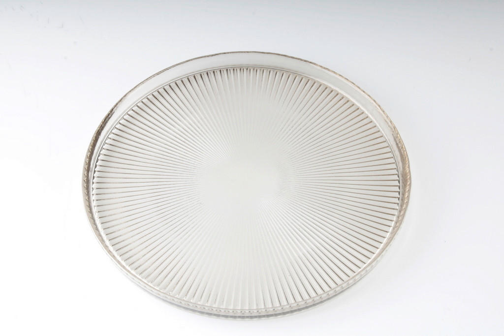 SERVIERPLATTE 21 cm  - Dunkelgrau, Design, Glas (21cm) - Novel