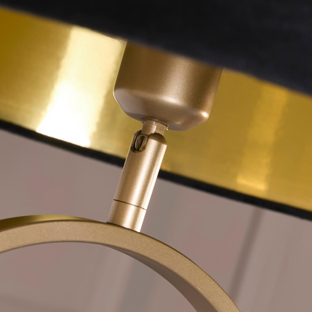 STEHLEUCHTE Modish 50/50/164 cm  - Schwarz/Bronzefarben, Design, Metall (50/50/164cm)