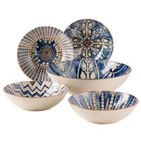 SALLADSSET  Iberico Blue 5 delar  - vit/blå, Basics, keramik (36,5/36,5/31,5cm) - Mäser