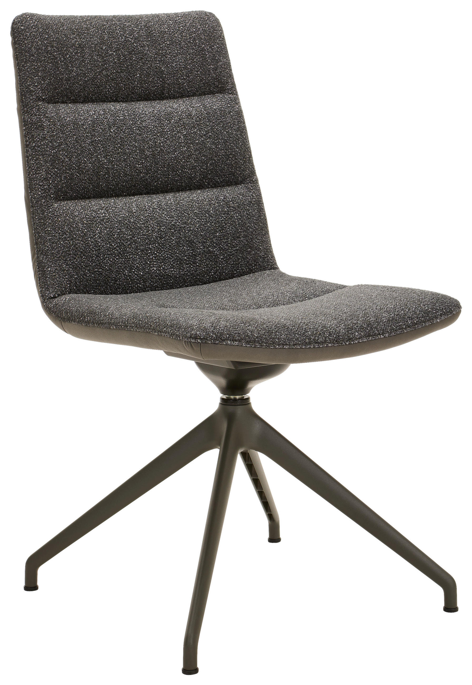 STUHL Bouclé Grau  - Dunkelgrau/Hellgrau, Design, Textil/Metall (49/88,5/65cm) - Bert Plantagie