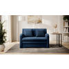 SCHLAFSOFA  mit Samt Blau  - Blau/Schwarz, Design, Kunststoff/Textil (244/97/97cm) - MID.YOU