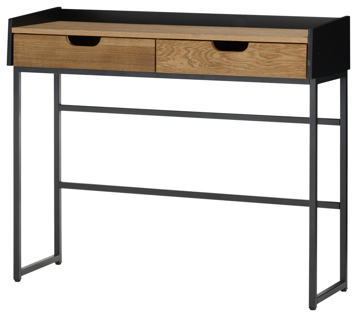 KONSOLENTISCH in Holz, Holzwerkstoff 100/35/84 cm   - Eichefarben/Schwarz, Natur, Holz/Holzwerkstoff (100/35/84cm)