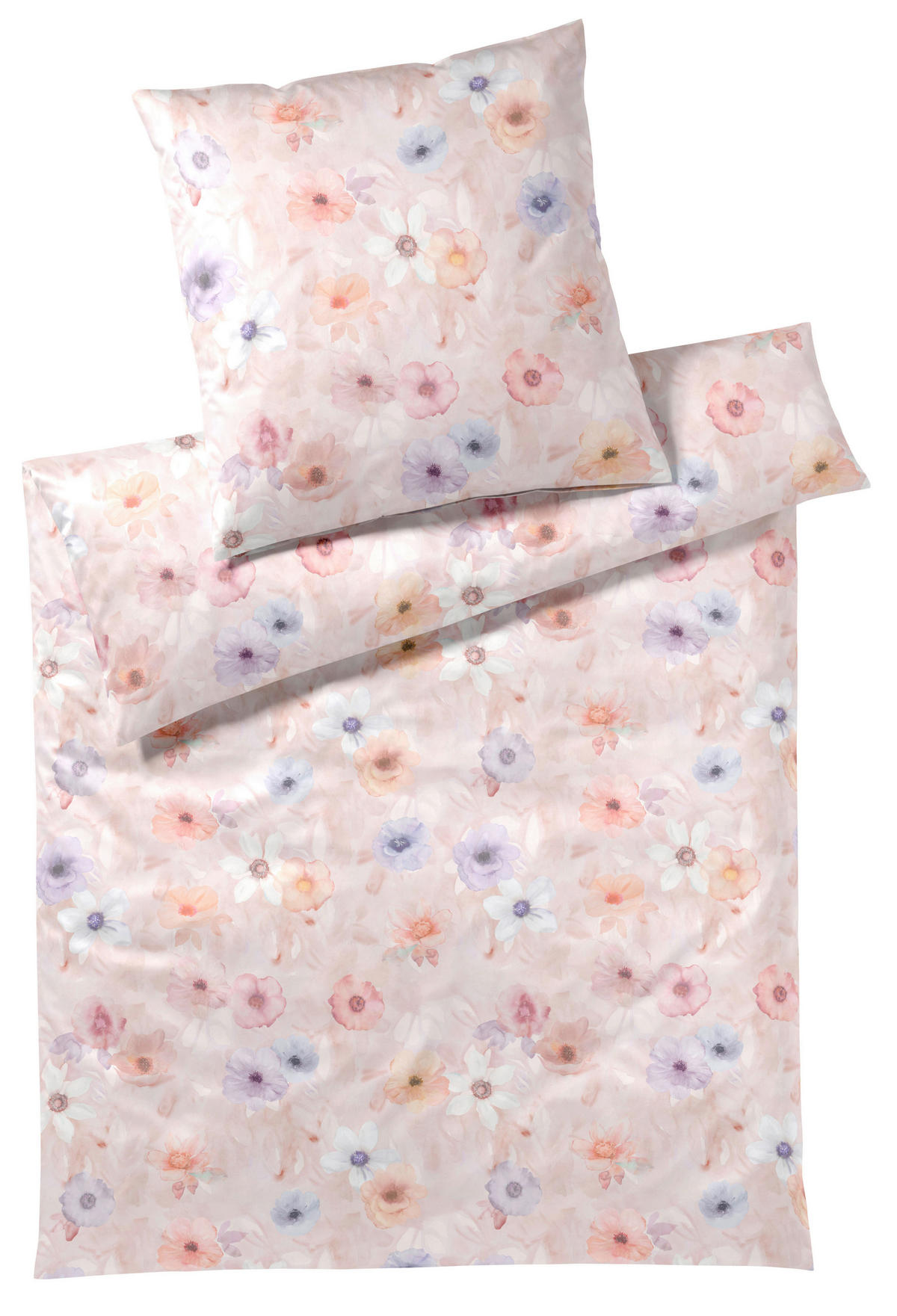 BETTWÄSCHESET Batist 160/210 cm  100 cm/65 cm  - Rosa, Basics, Textil (160/210cm) - Elegante