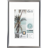 OKVIR ZA SLIKE     11.5/16.1 cm     - srebrne barve, Basics, umetna masa/steklo (11.5/16.1cm)