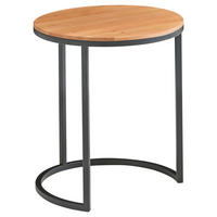 BEISTELLTISCH in Holz 39/39/51 cm  - Eichefarben/Schwarz, Design, Holz/Metall (39/39/51cm) - Johann Jakob